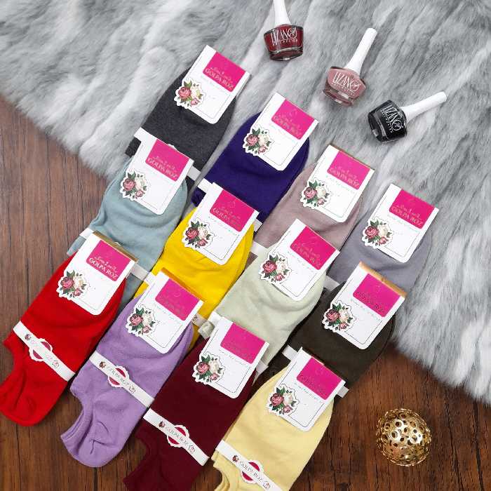 جوراب رنگی ساده مچی