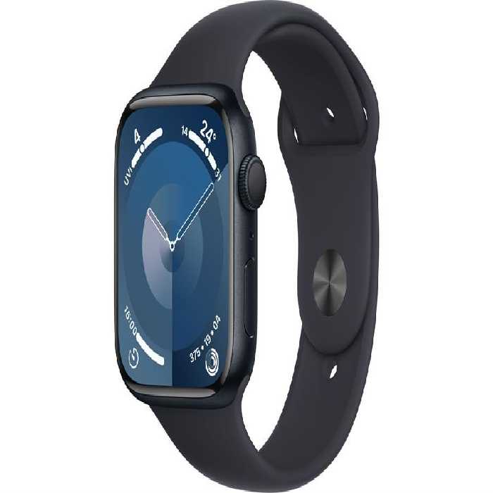 ساعت هوشمند اپل سری 9 بند Midnight Aluminium Case with Midnight Sport Band سایز 45 میلی متری
