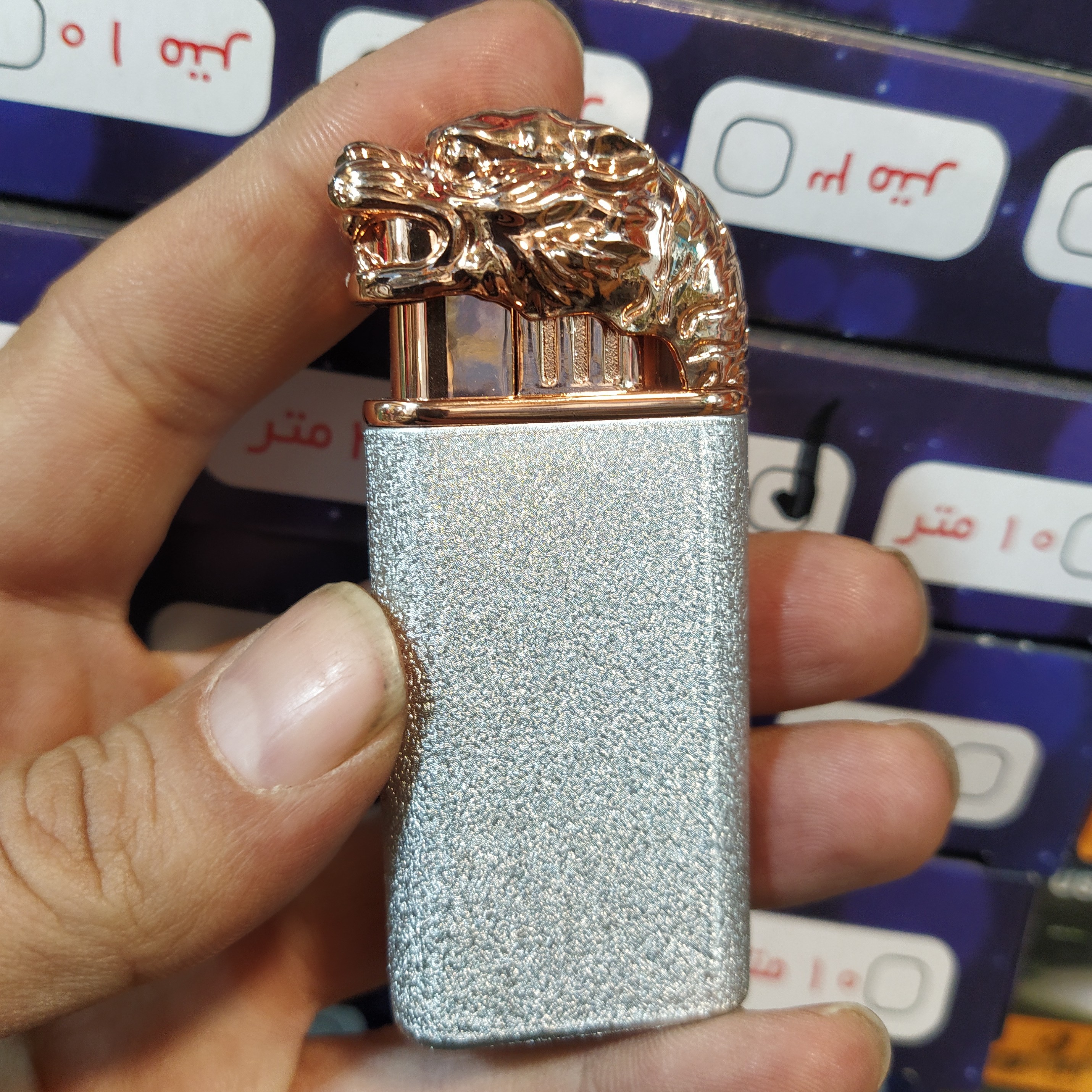 فندک فانتزی کله اژدها نقره ی 