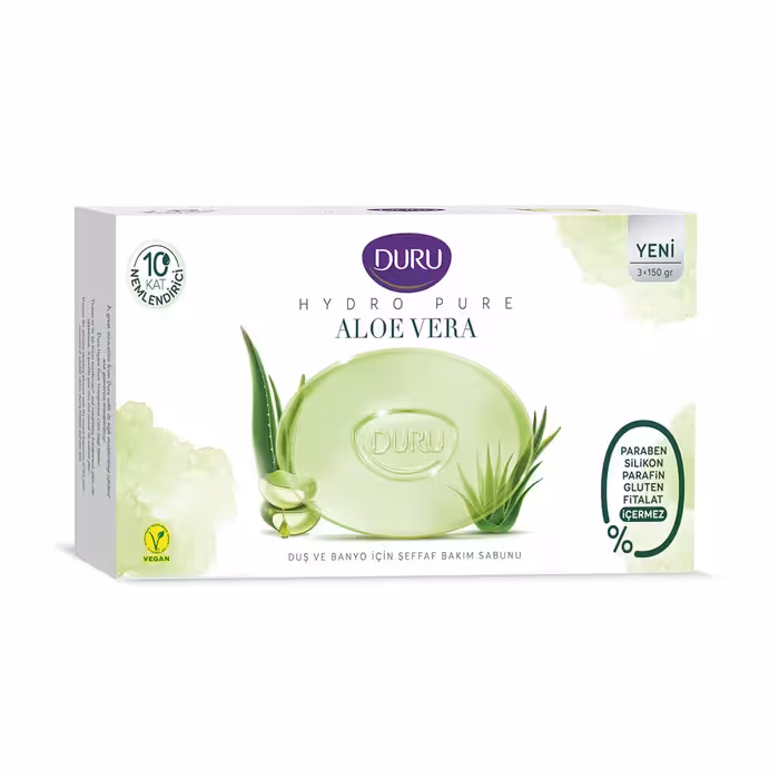 بسته صابون دورو مدل هیدرو پیور رایحه آلوورا حاوی سه عدد صابون 150 گرمی
