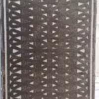 فرش پاتریس  فرش گلیم مدرن 400شانه طرح آبنوس قهوه ای  سایزکناره یک دریک ونیم متری