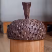 جا ادویه ای بلوط چوبی سایز بزرگ 20 سانت