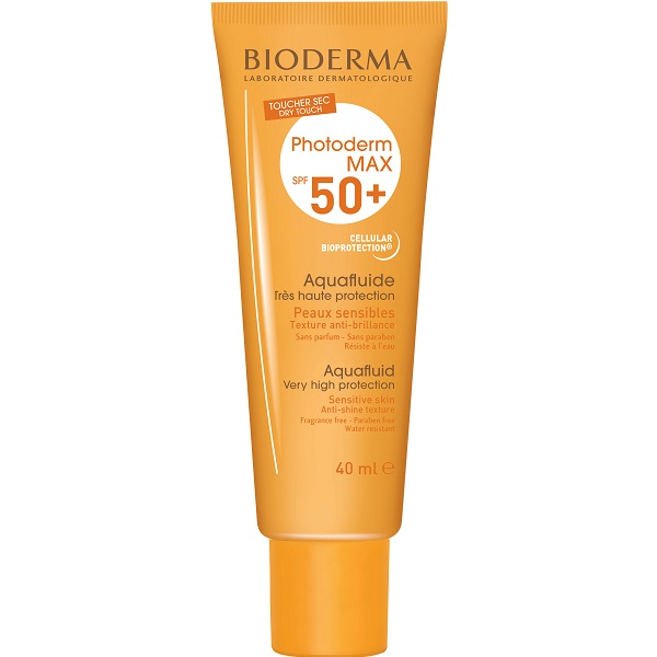ضد آفتاب بایودرما BIODERMA SPF 50 مدل AQUAFLUIDE حجم 40 میل | مناسب پوست نرمال و چرب
