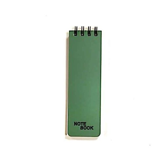 دفتر یادداشت 100 برگ باریک پاپکو کد NB-639 رنگ سبز تیره
