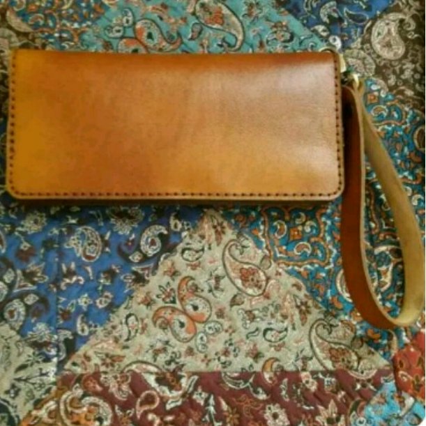 کیف پول دستی چرم طبیعی گاوی..