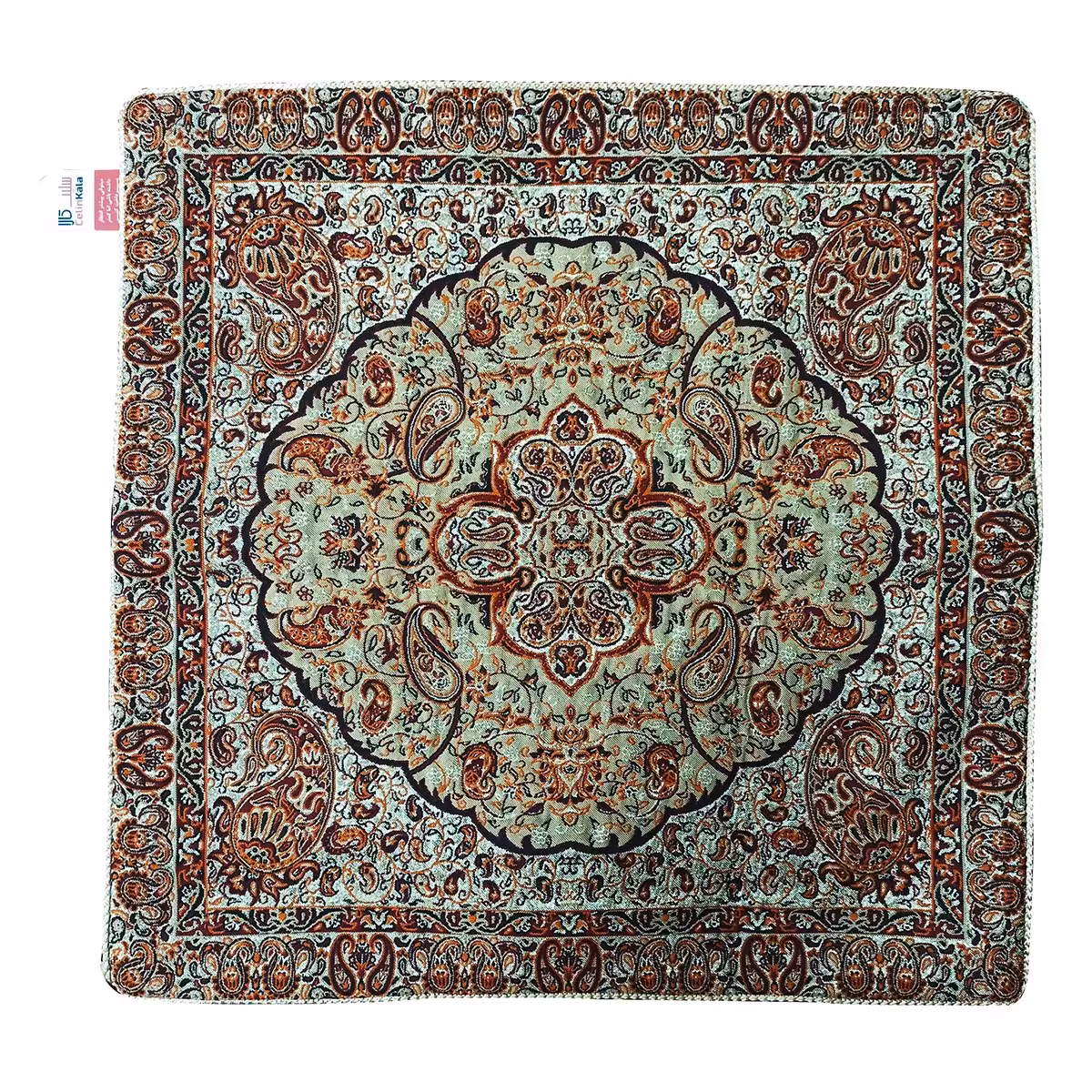 رومیزی ترمه 40در40 قهوه ای