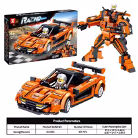 لگو تبدیل شونده ماشین مسابقه به ربات 303 قطعه برند QL0746C