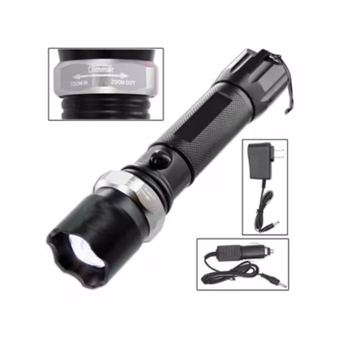 چراغ قوه شکاری زوم دار پلیس قابل شارژ

