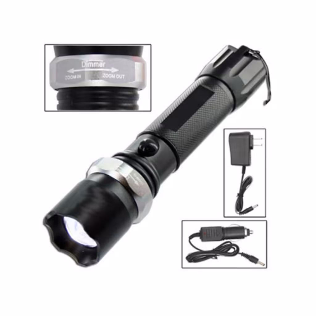 چراغ قوه شکاری زوم دار پلیس قابل شارژ

