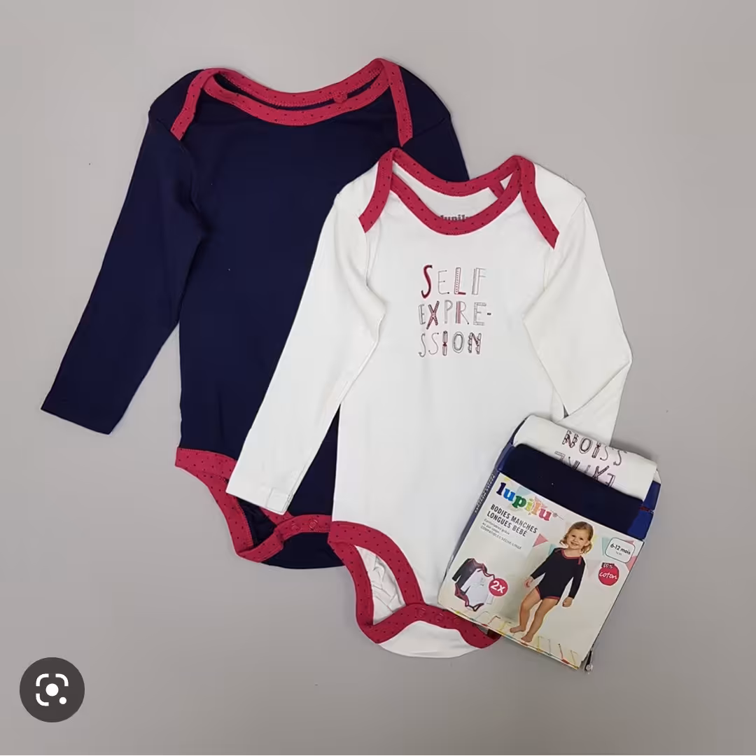 بادی لوپیلو پک 2عددی بادی  برند آلمانی لوپیلو lupiluسایز 1-2سالکد 140190