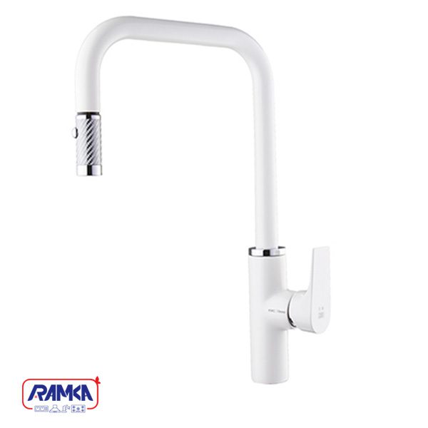 شیر آشپزخانه شاوری kwc مدل ورونا سفید