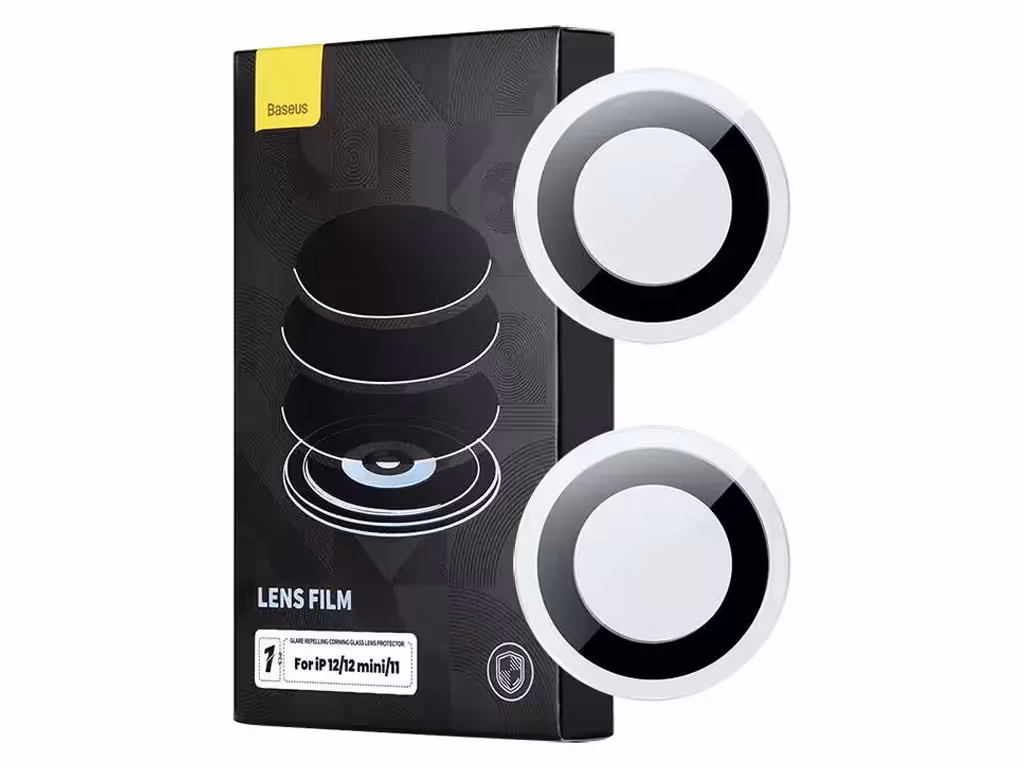 محافظ لنز دوربین آیفون 11، 12 و 12 مینی بیسوس Baseus Camera Glass iPhone 12/12 mini/11 SGZT030502