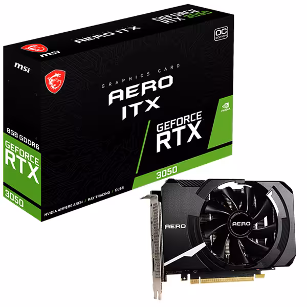 کارت گرافیک ام اس آی مدل GeForce RTX 3050 AERO ITX 8G OC - پردیس پازار