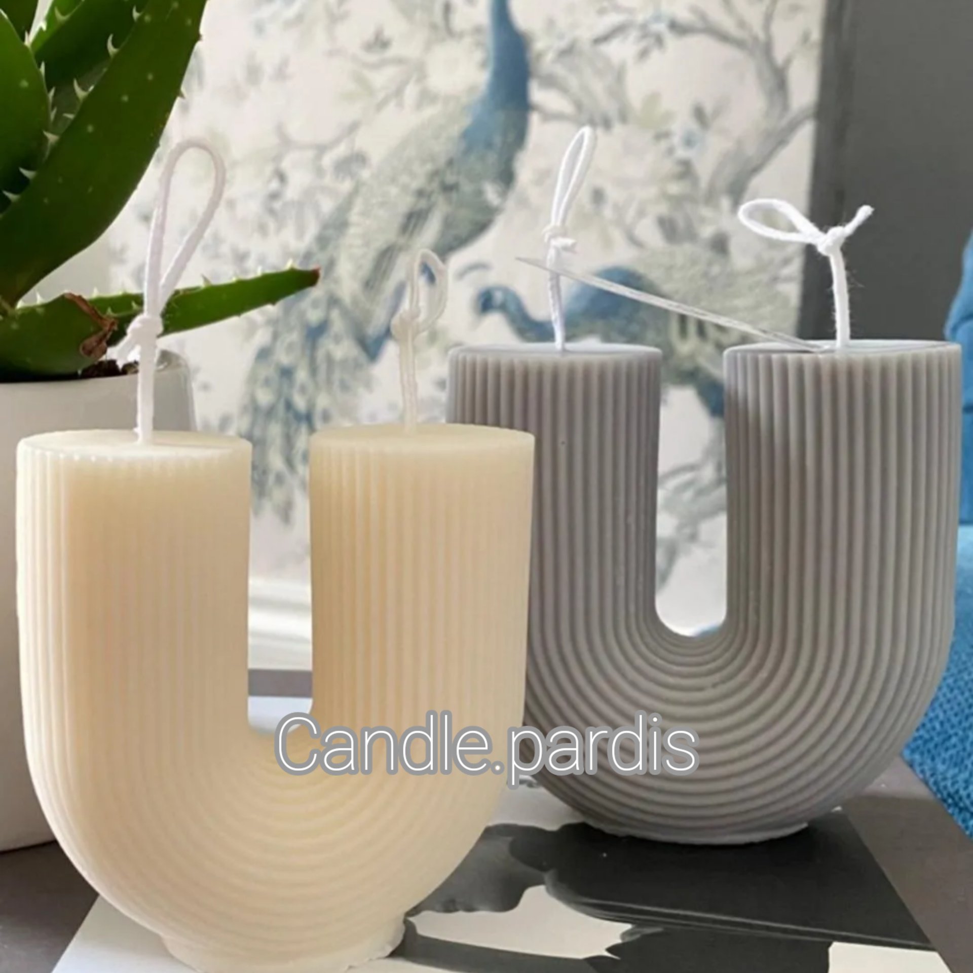 شمع تزیینی یو شیاردار