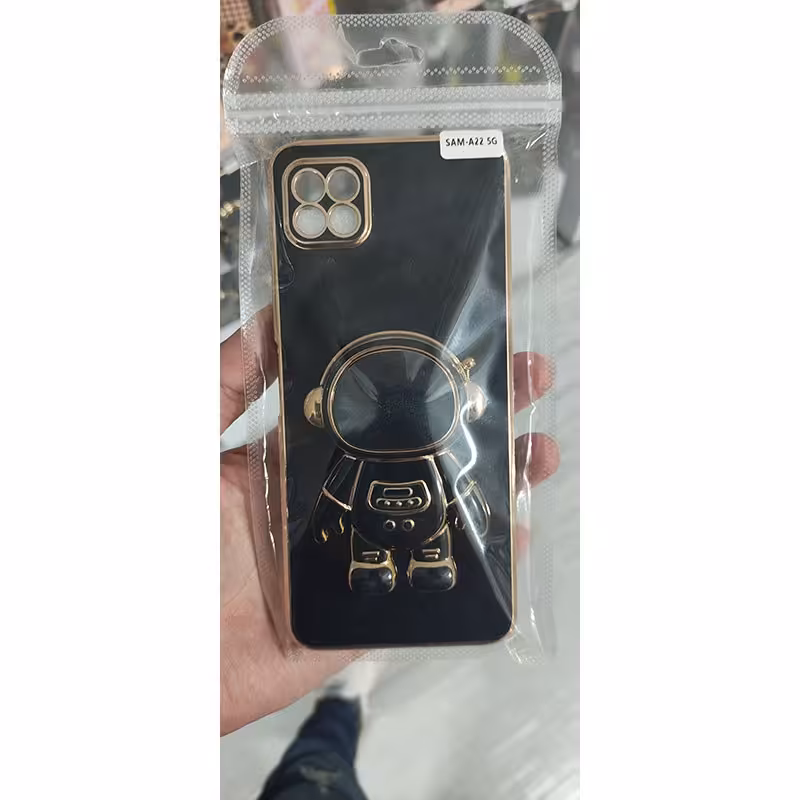 گارد آدم فضایی هولدردار سامسونگ A22 5G رنگ مشکی ارسال رایگان