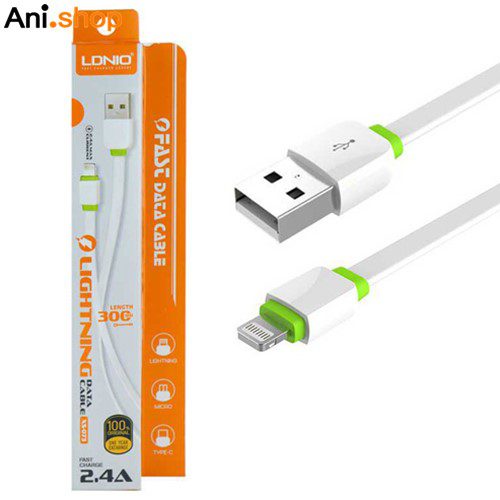 کابل پاور بانک آیفون LDNIO-XS073 کد 68