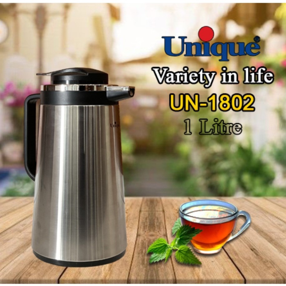فلاسک 1 لیتریونیک استیل شیشه دار یونیک کد 1802(ارسال رایگان)