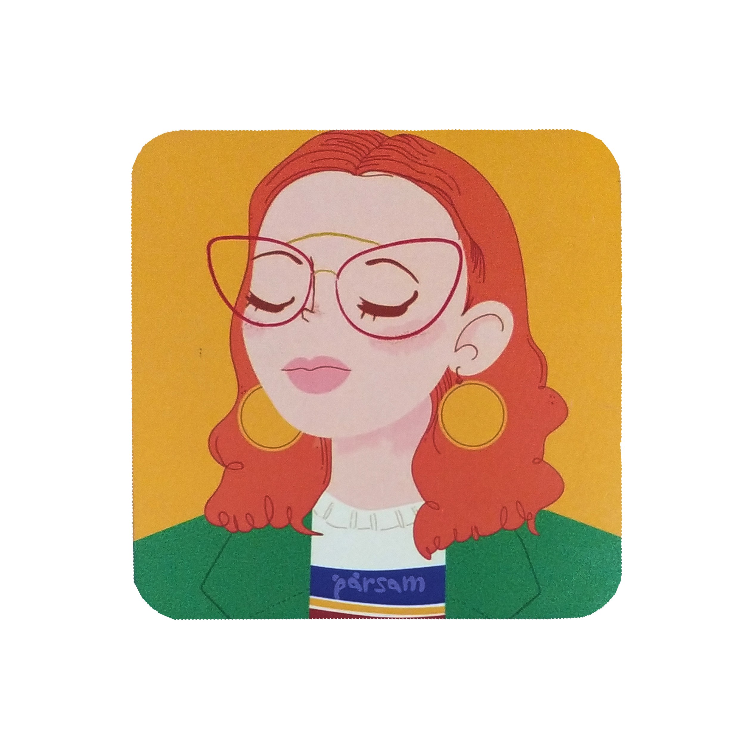 تابلو کوچک دیواری و رومیزی طرح دختر مستقل 11