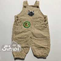 پیشبندی کتان بهار طرح خرس عینکی کرم