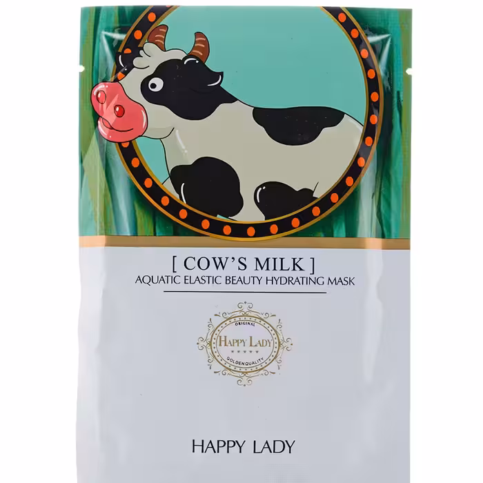ماسک ورقه ای صورت شیر گاو 28 میل هپی لیدی
