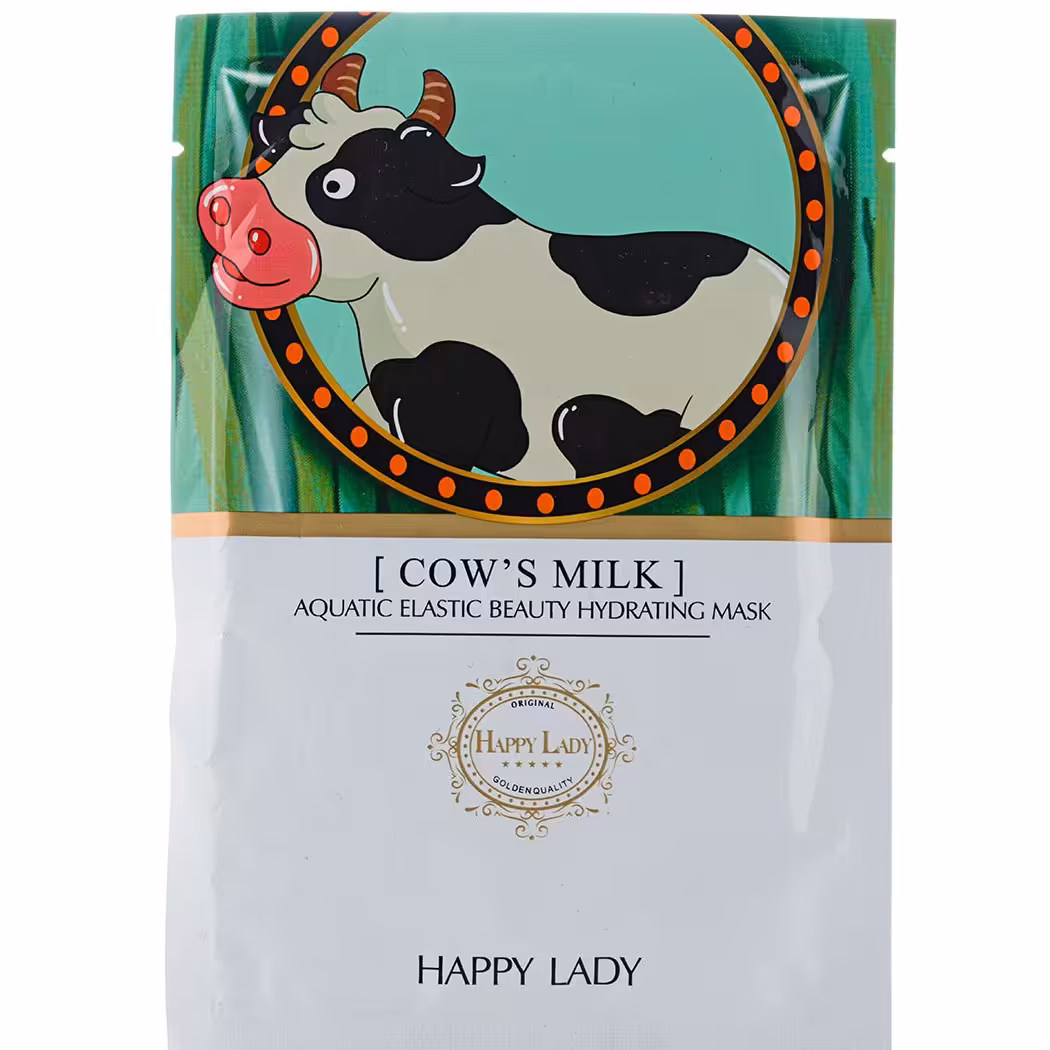 ماسک ورقه ای صورت شیر گاو 28 میل هپی لیدی
