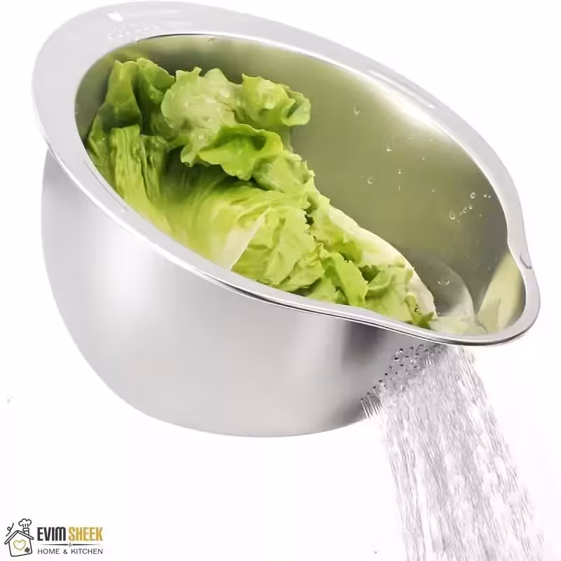 آبکش استیل برنج شوی و میوه شور