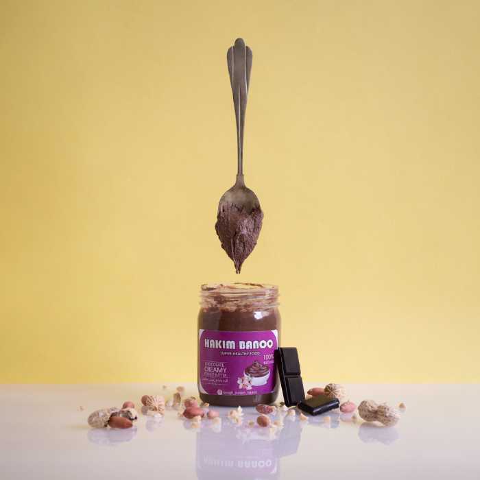 کره بادام زمینی شکلاتی حکیم بانو 