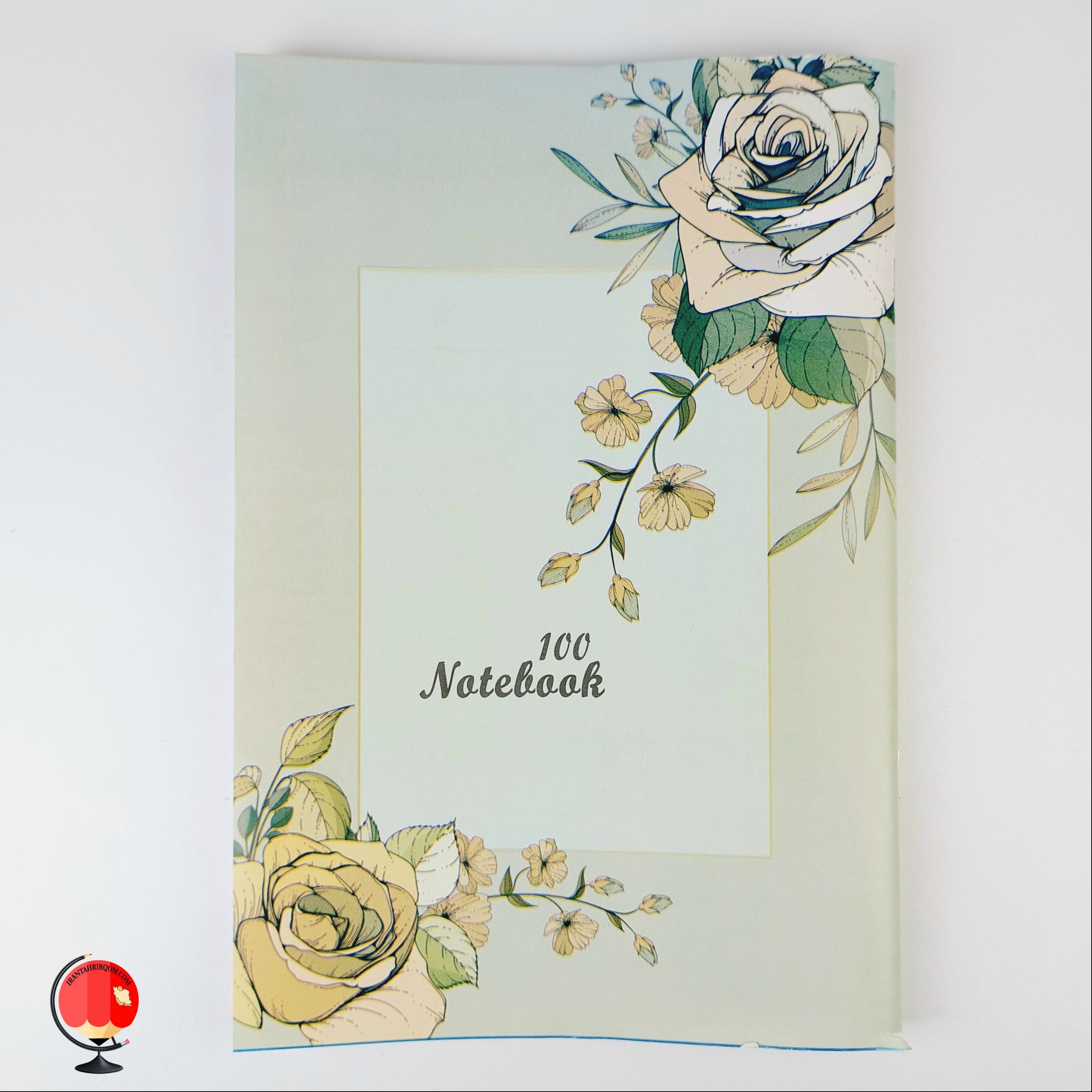دفتر 100 برگ منگنه ای طرح گل کد 12134