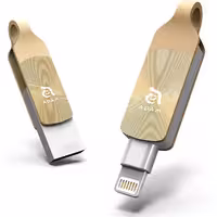 آدام المنتس فلش مموری لایتنینگ مدل iKlips DUO Plus ظرفیت 128 گیگابایت طلایی - Hiapple.ir