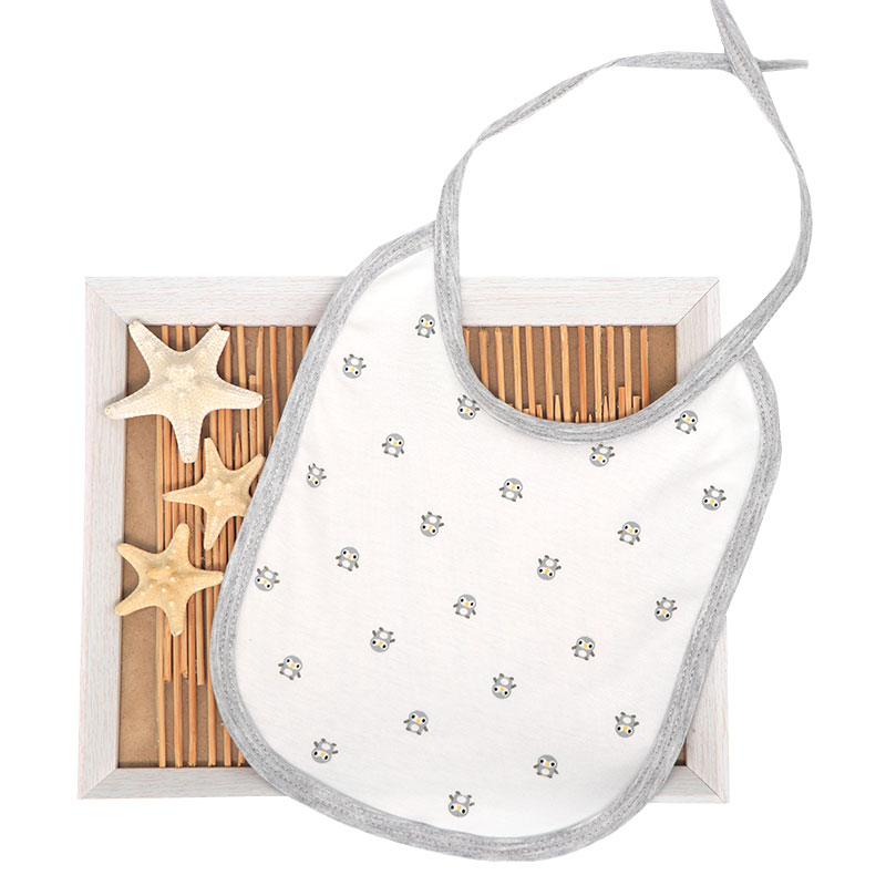 پیش بند نوزاد طرح پنگوئن بیبی فورلایف Baby4life