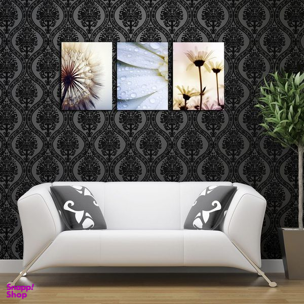 تابلو شاسی بکلیت طرح گل و قاصدک مدل SH-166 مجموعه 3 عددی