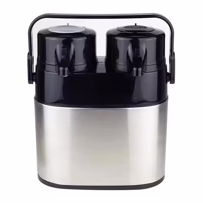 فلاسک استیل یونیک 1.6 لیتری دوقلو شیشه دار UN-9060