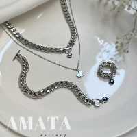 سرویس کارتیر 4 تیکه چشمنظر و قلب نقره ای