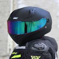 کلاه کاسکت موتورسیکلت مشکی ایمنی سیاه STRADA MATTE با SUN VIZOR Origine