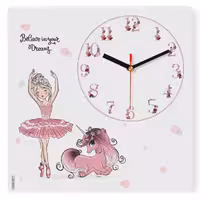 ساعت دیواری کودک MOMMY طرح یونیکورن وبالرین کد 2190