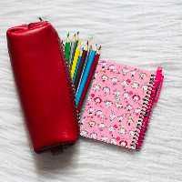 جامدادی دست دوز چرم طبیعی بهترین کیفیت چرم گاوی درجه یک 