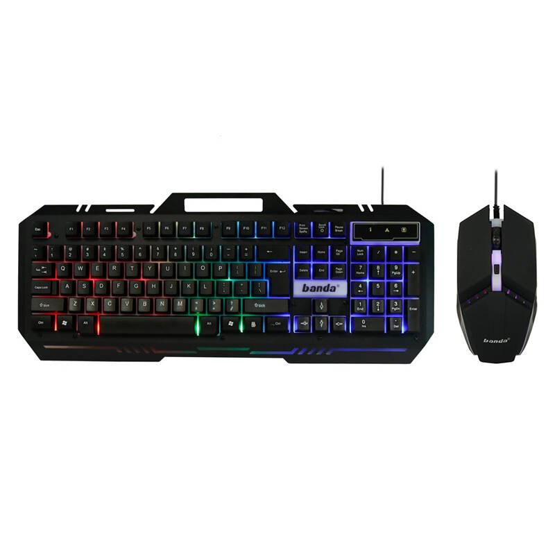 کیبورد و موس گیمینگ Banda KM-77 RGB 