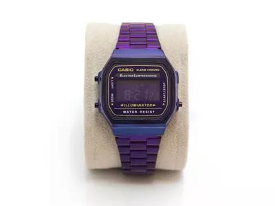 ساعت casio a168 رنگ بنفش
