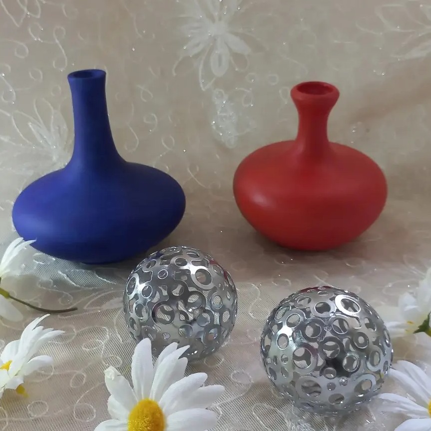 گلدان سفالی 15 سانتی دکوری