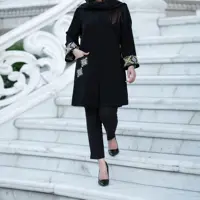 مانتو کریشه گلدوزی شده شامل 6 سایز