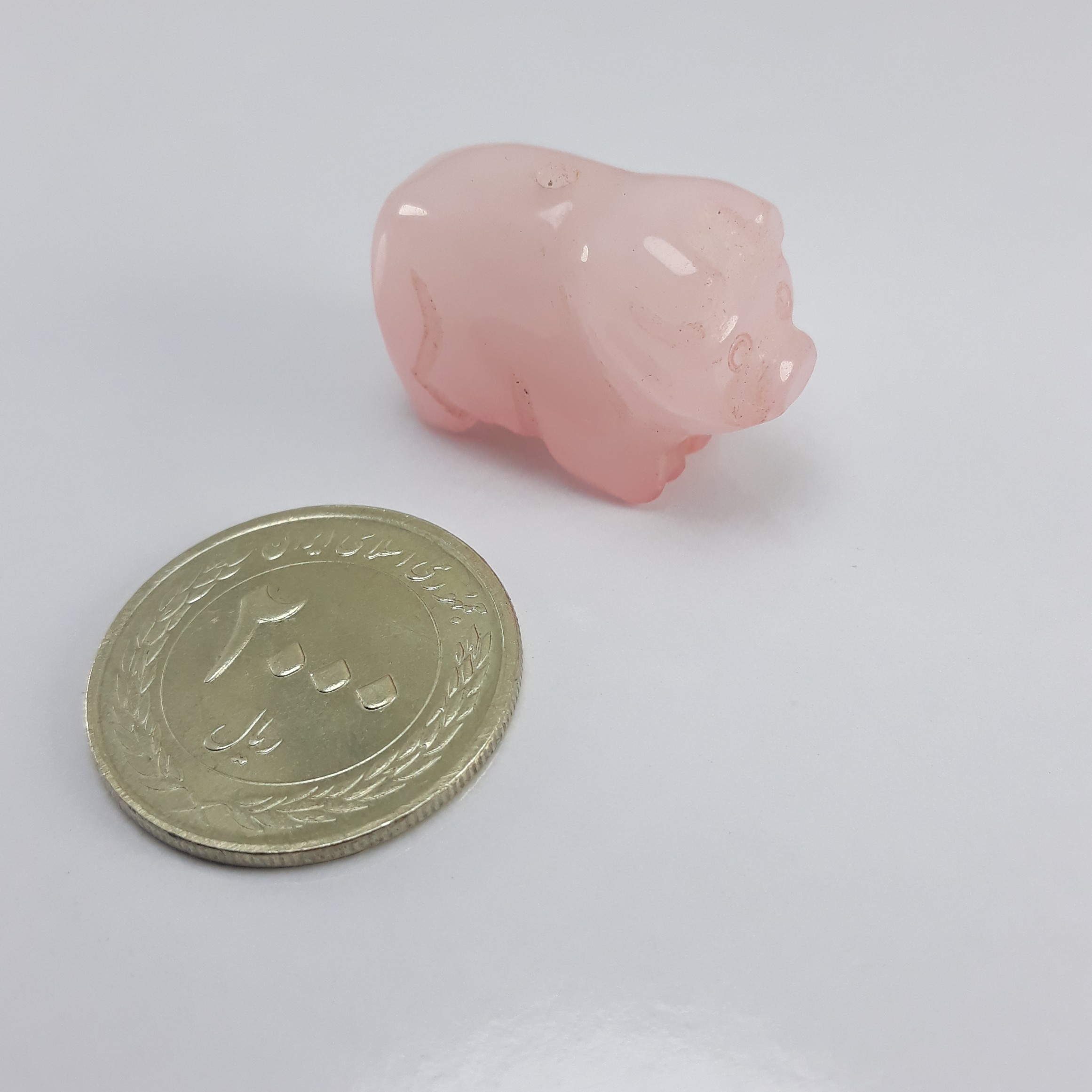 مجسمه سنگی کوارتز صورتی سنگ عشق