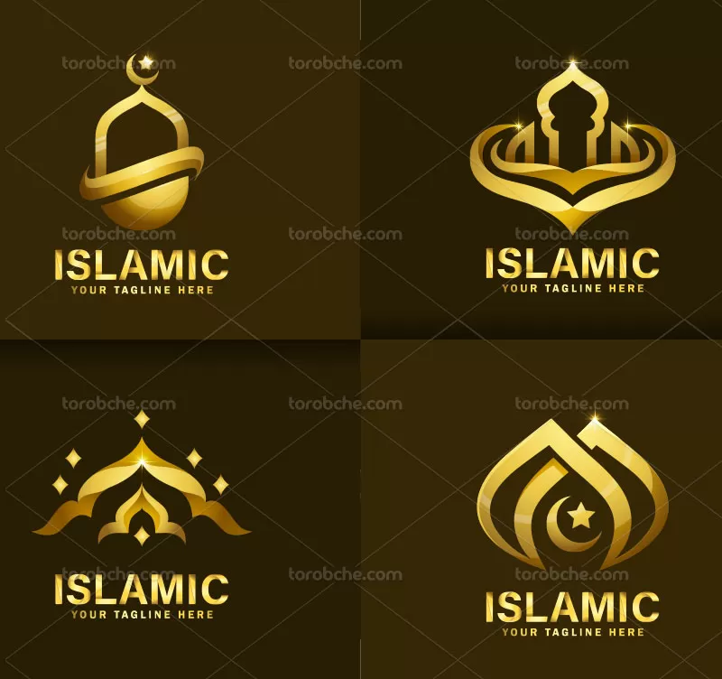 وکتور لوگو مسجد طلایی | گرافیک با طعم تربچه