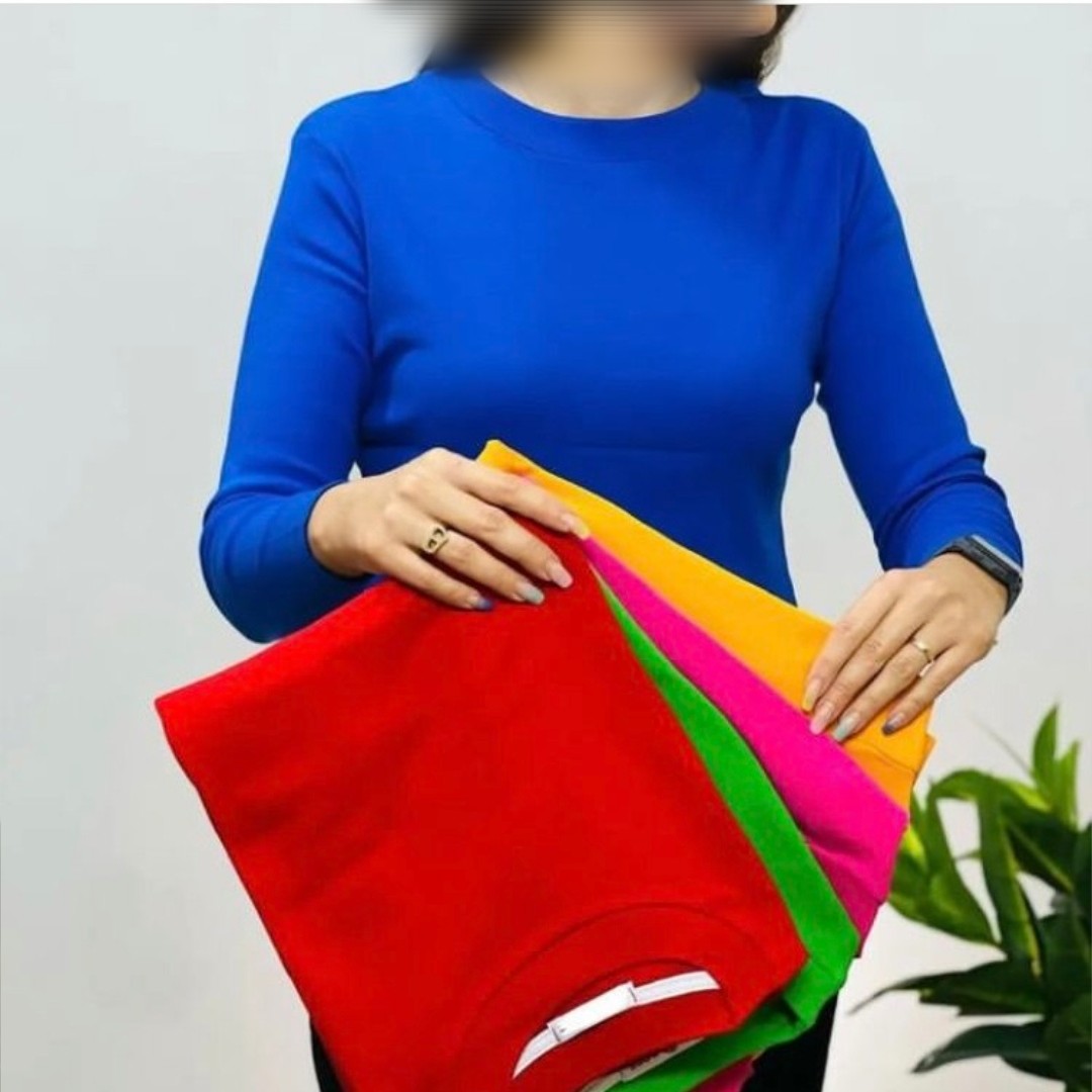 بلوز زنانه ساده فری سایز