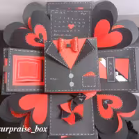 جعبه سوپرایز دولایه طرح مردونه