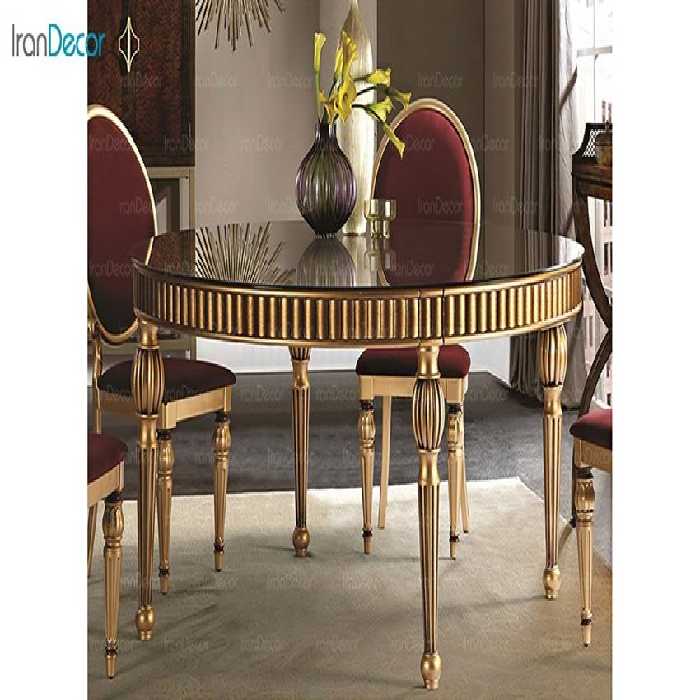 میز ناهار خوری گرد کلاسیک ماهان مدل پرهام
