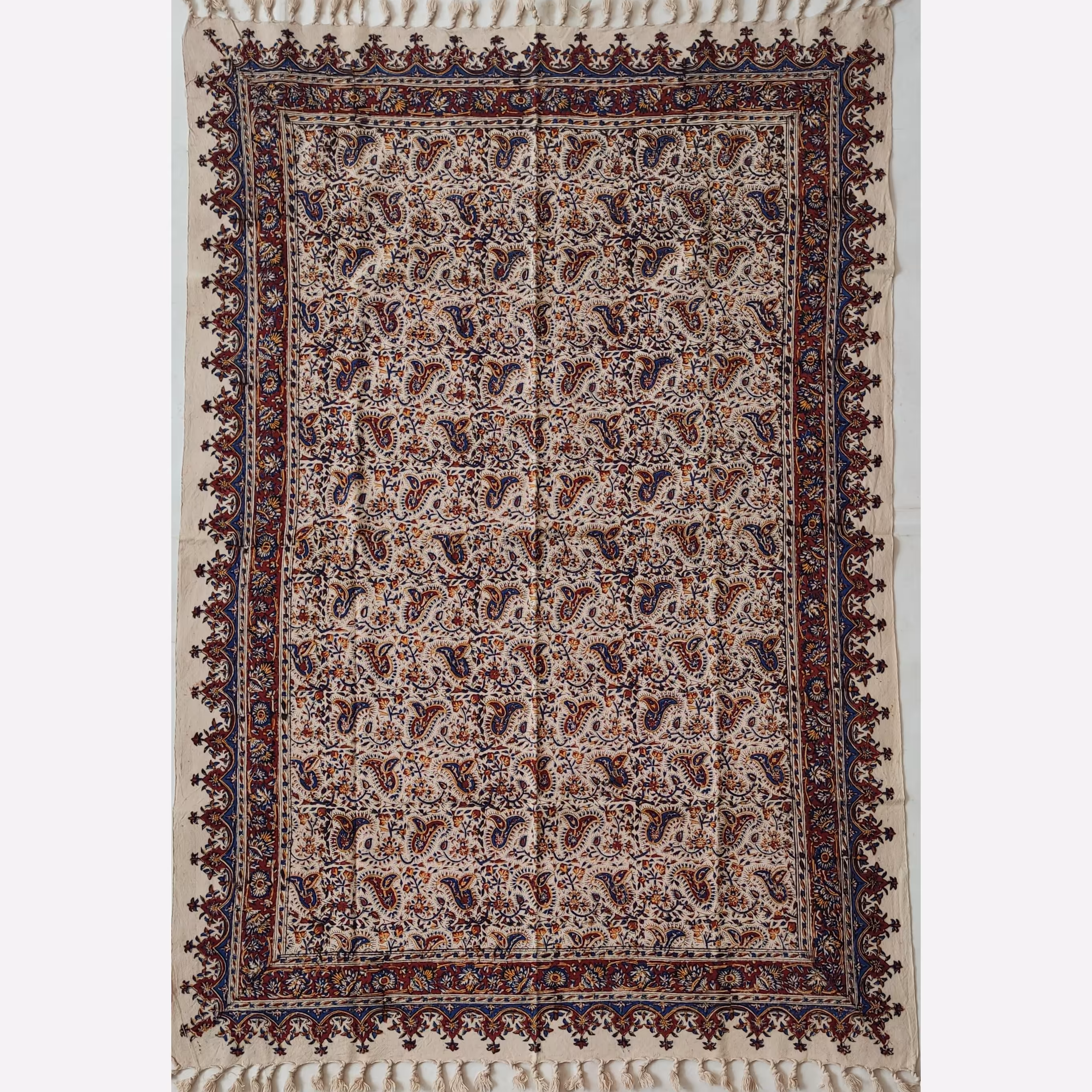 رومیزی قلمکاری (طرح سلسه بوته جقه)سایز100در150