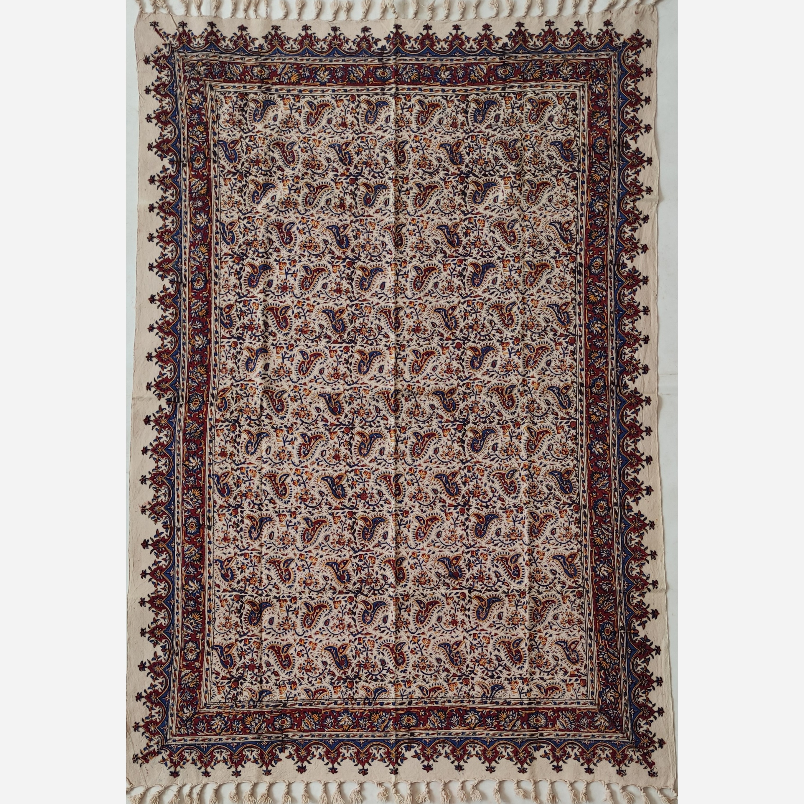رومیزی قلمکاری (طرح سلسه بوته جقه)سایز100در150