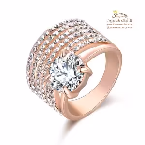 انگشتر پهن نگین سولیتر RNG387R0