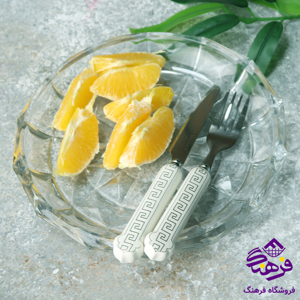 کاردوچنگال یونیک جعبه ای دسته سرامیک