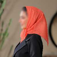مینی اسکارف (باندانا) طرح پیچازی رنگ نارنجی ارسال رایگان